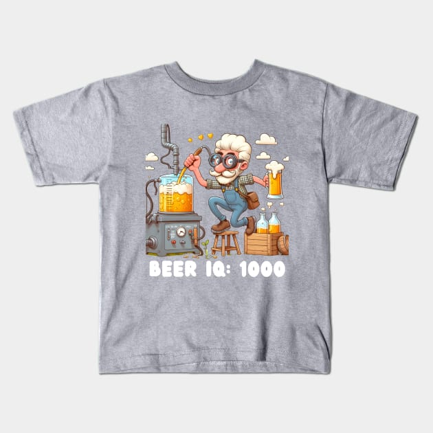 Crafting Man:  Craft beer Brewing Beer IQ: 1000 Grandpa Kids T-Shirt by MugMusewear